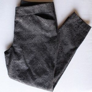 Black Skinny Embroidered Pants